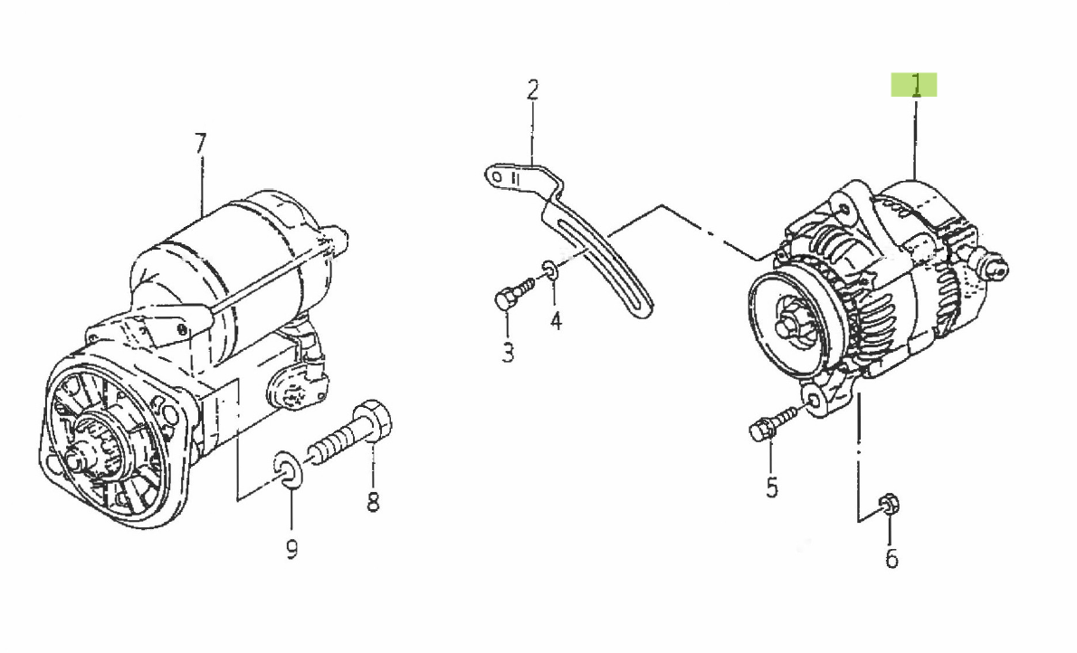 Alternator Iseki 6281-200-005-00