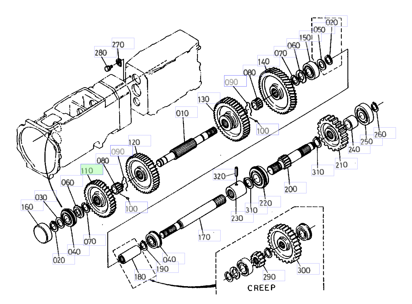 Pinion cilindric 31 dinți Kubota 35340-21712