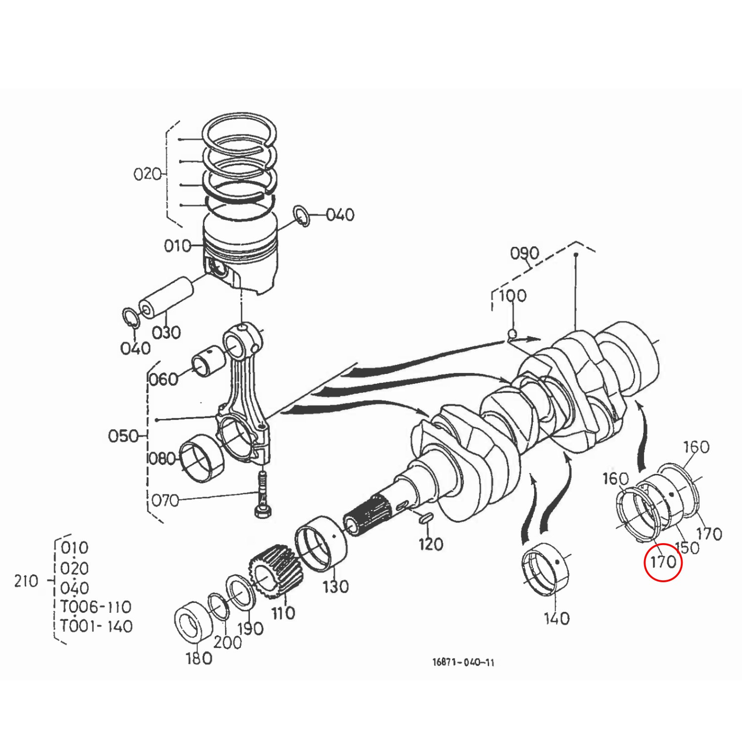 Rulment axial STD Kubota 15261-23540