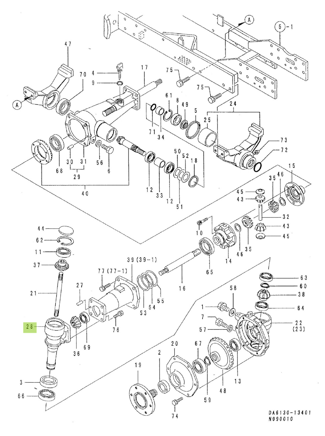 Carcasă angrenaj conic Yanmar 1W3211-15680