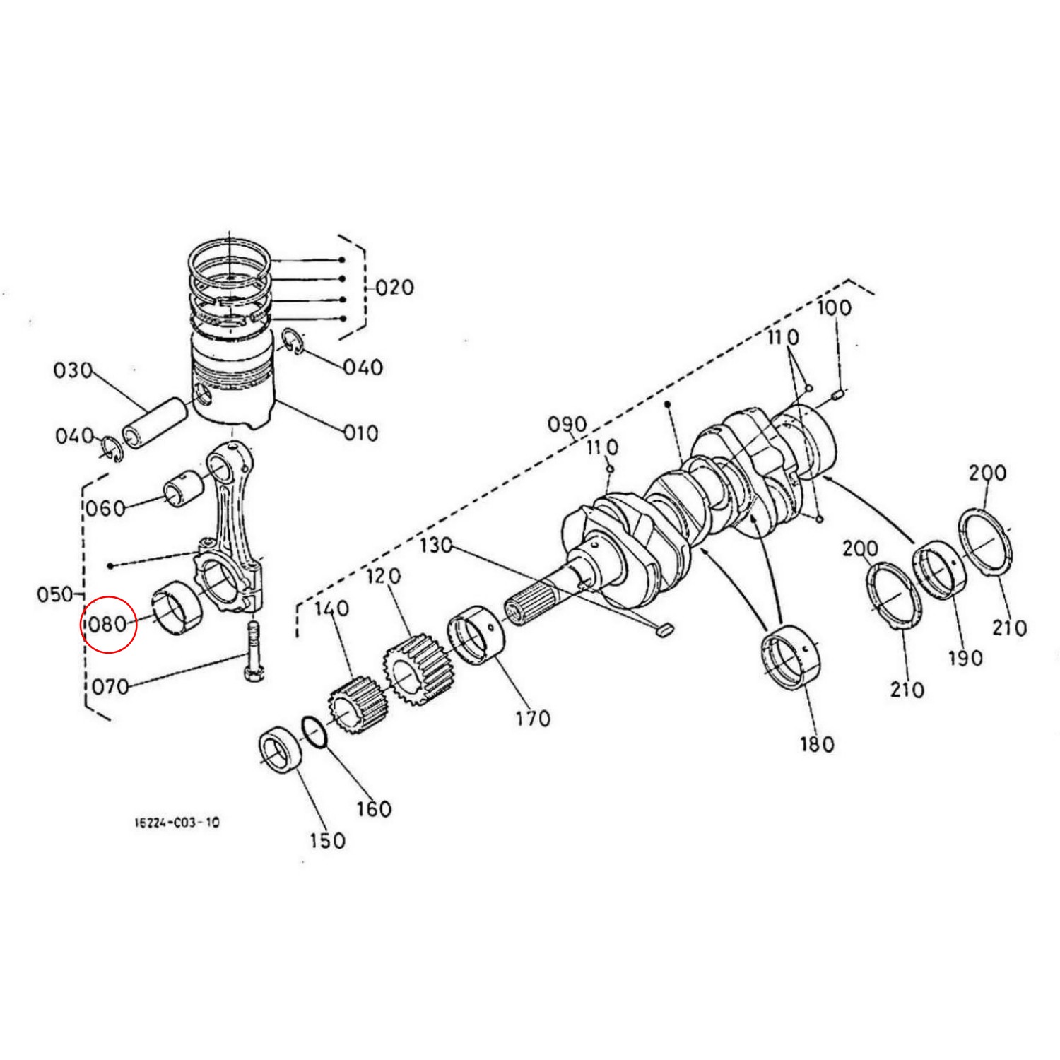 Kubota Cuzinet bielă STD 16241-22310
