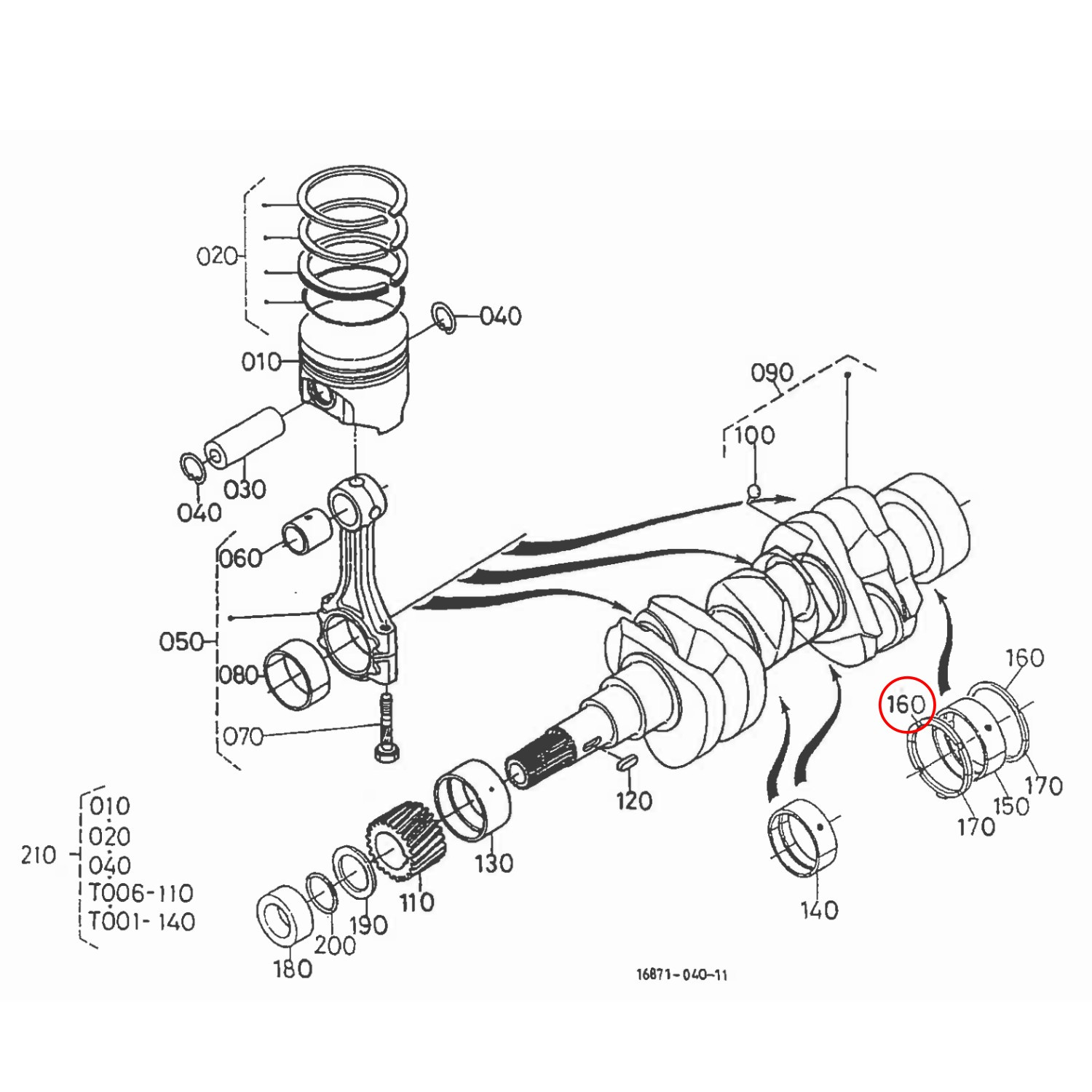 Rulment axial STD Kubota 15261-23530