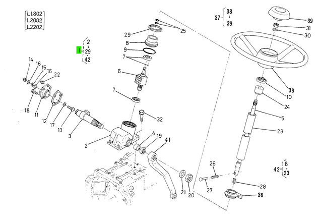 Ansamblu Direcție Manuală Kubota 38180-16100