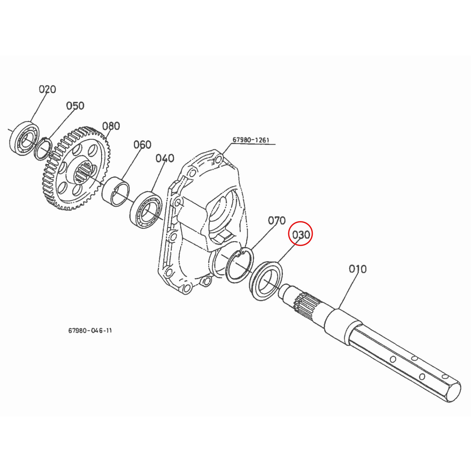 Kubota Simering ulei 66911-17810