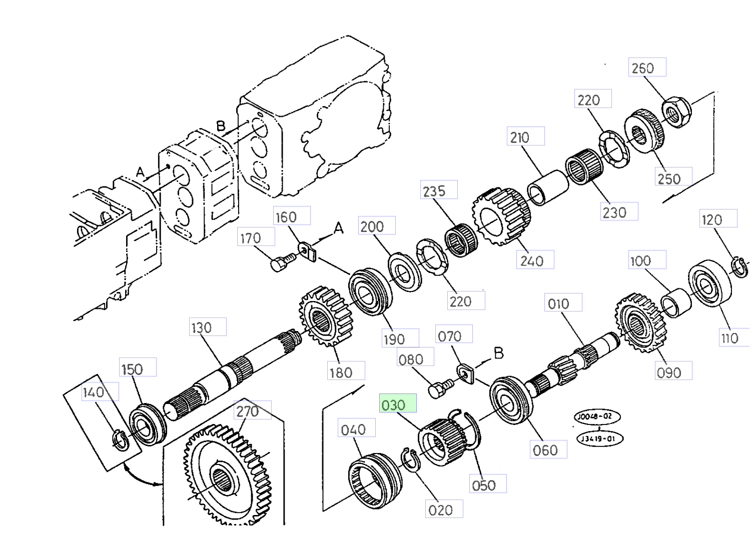 Butuc canelat Kubota 35260-23270
