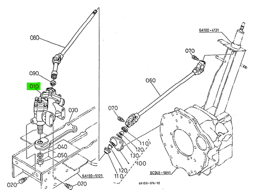 Casetă Direcție Hidrostatică Kubota 6A100-41100