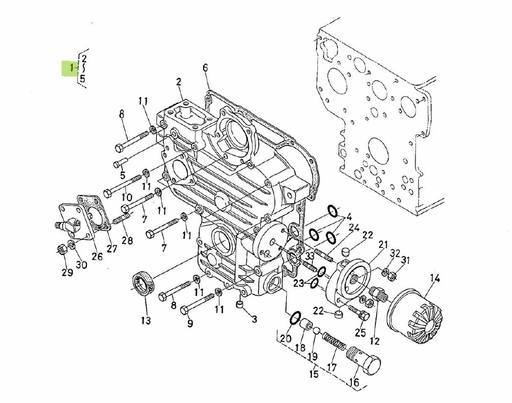 Carcasă transmisie Kubota 15531-04021