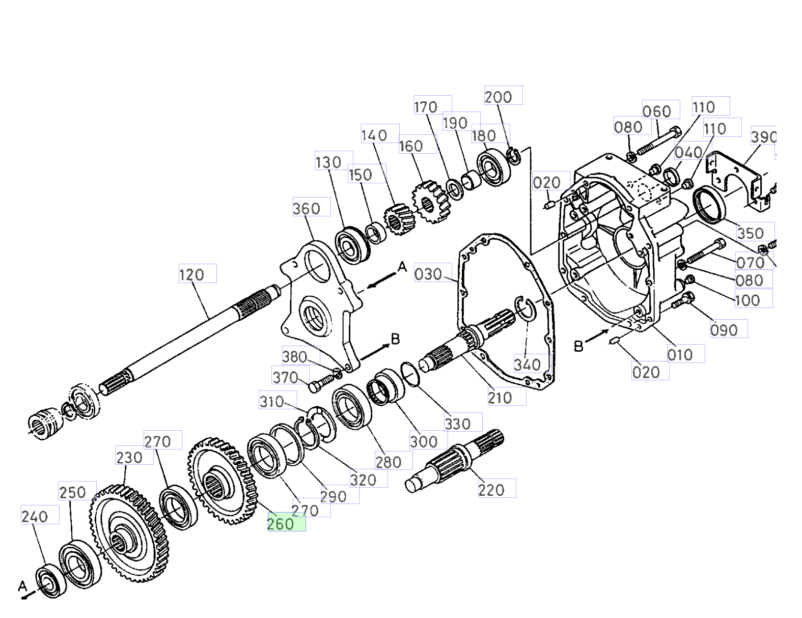 Roată dințată PTO 43 dinți Kubota 35822-79240