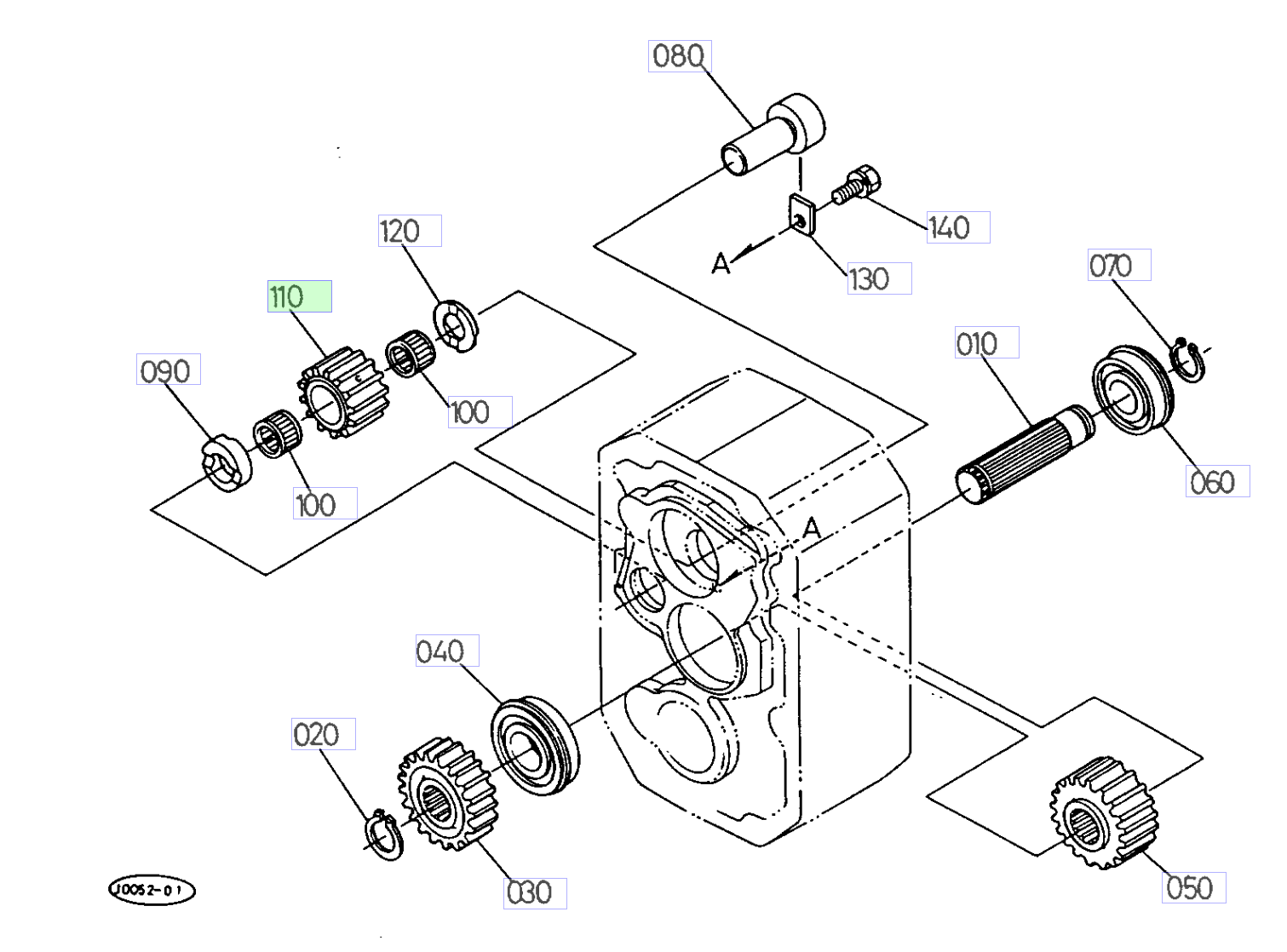 Pinion 15 dinți Kubota 31361-22720