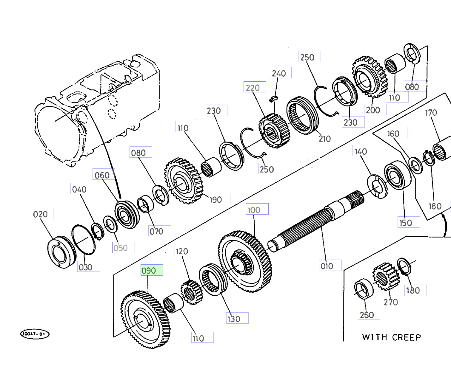 Roată dințată 42 dinți Kubota 32440-21733