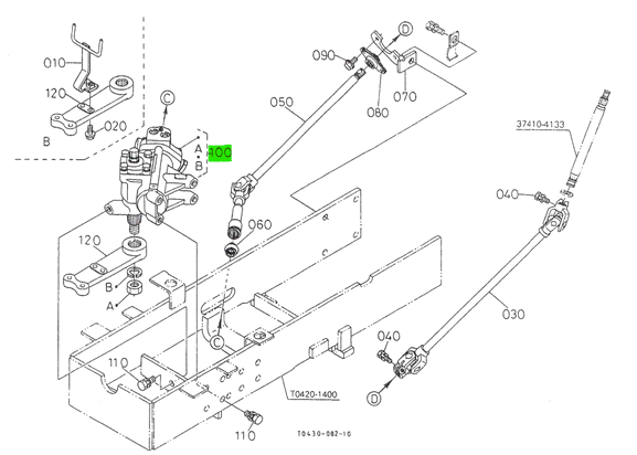 Casetă Direcție Hidrostatică Kubota T0430-37300