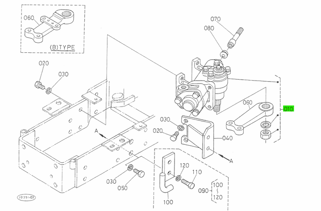 Casetă Direcție Hidrostatică Kubota 34670-66100