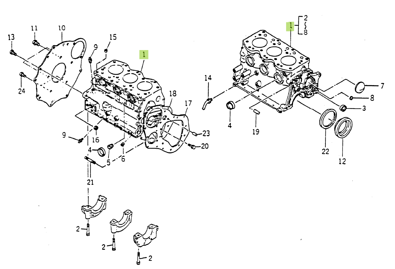 Bloc Motor Iseki 6211-210-011-00