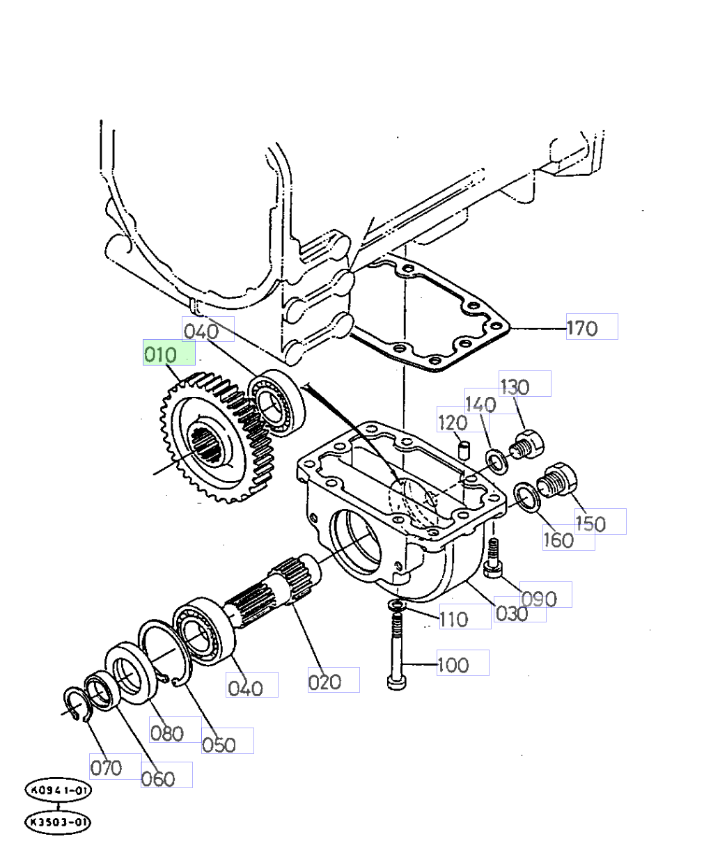 Roată dințată 32 dinți Kubota 36340-41230