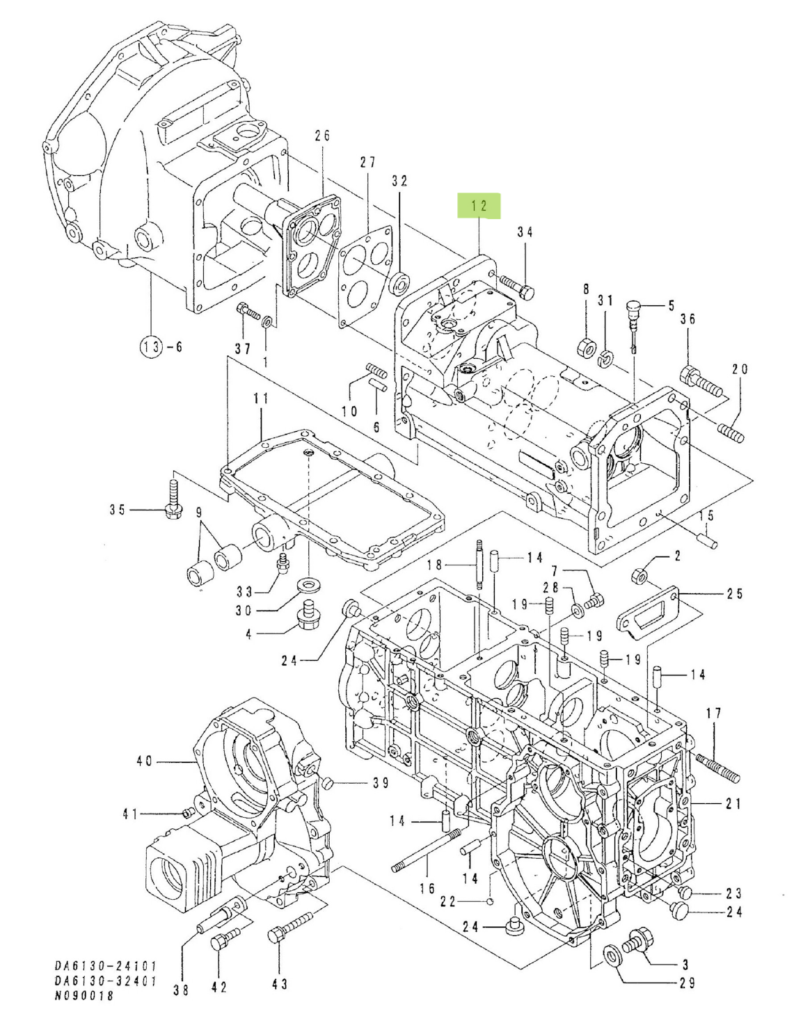 Carcasă cutie de viteză Yanmar 1W3221-15770