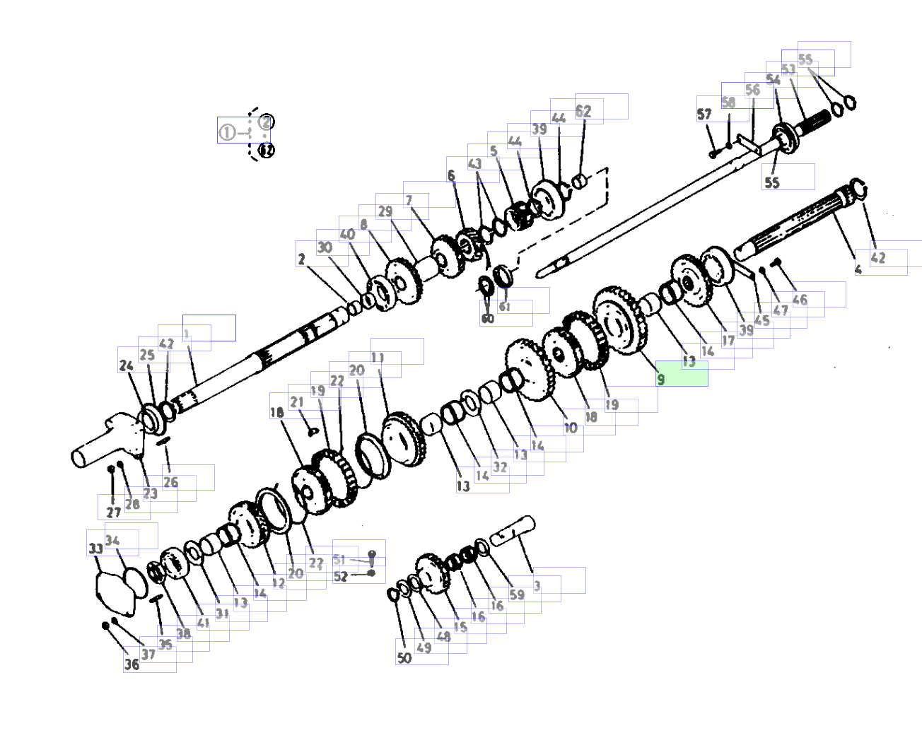 Roată dințată cilindrică 46 dinți Kubota 36200-28260