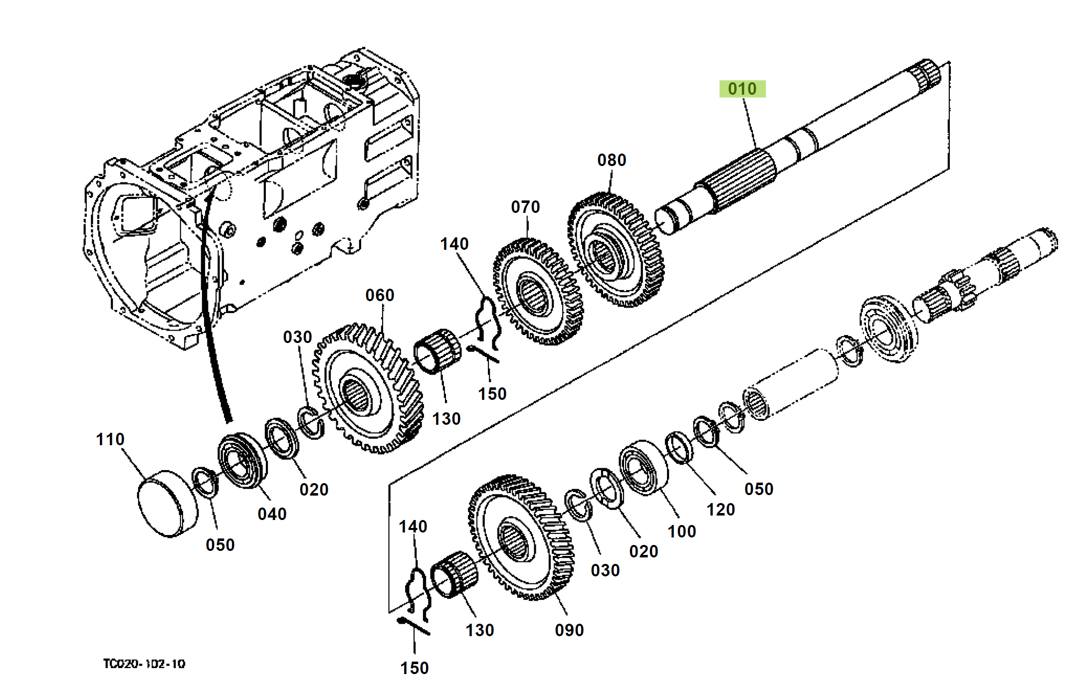 Ax intermediar Kubota 35110-21610