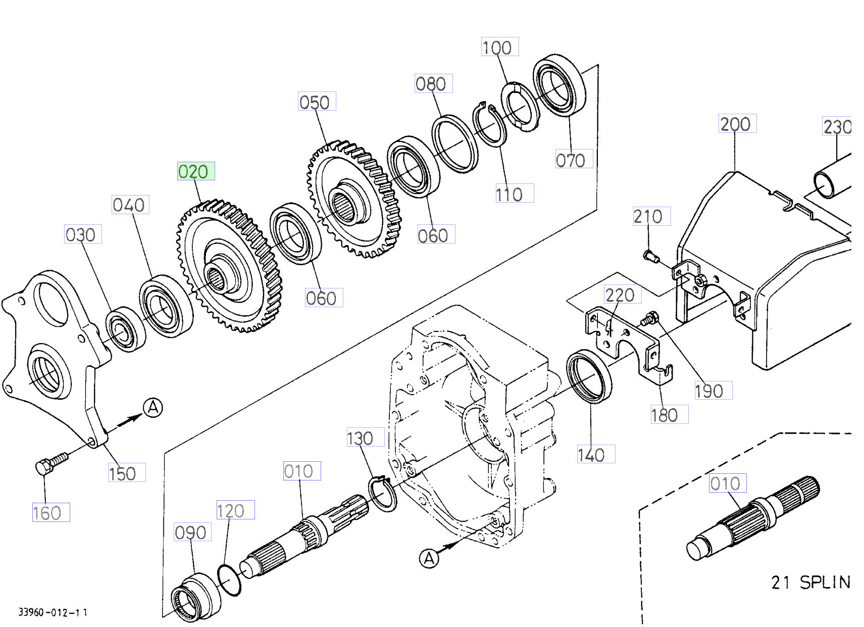 Roată dințată PTO 49 dinți Kubota 35880-79230