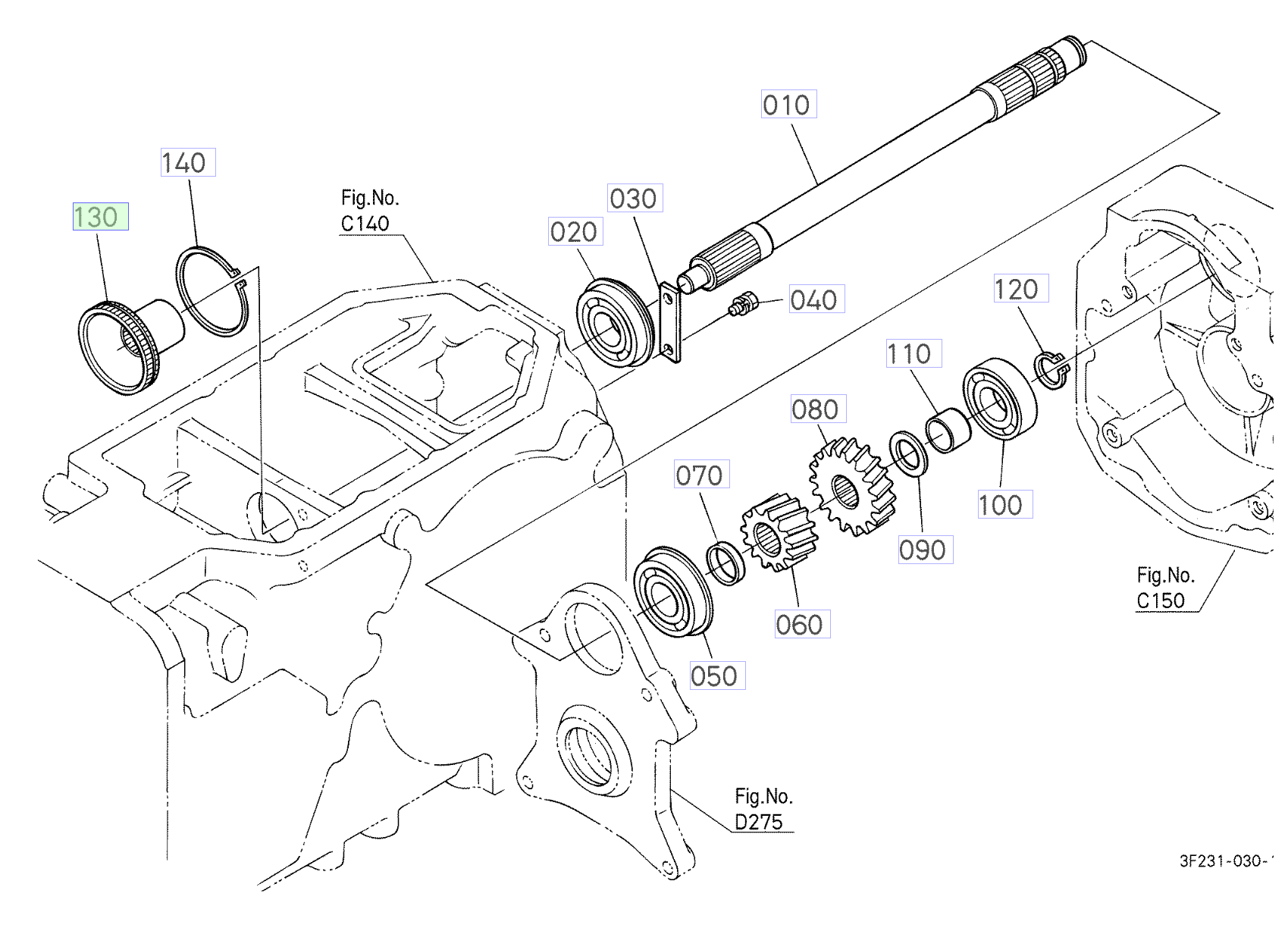 Cuplaj PTO Kubota 3F240-80412