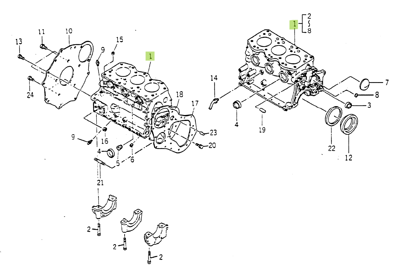 Bloc Motor Iseki 6211-210-012-00