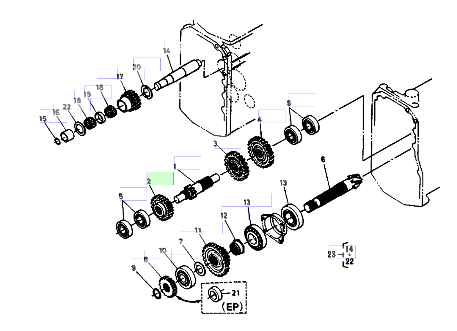 Roată dințată cilindrică 23 dinți Kubota 67800-15240