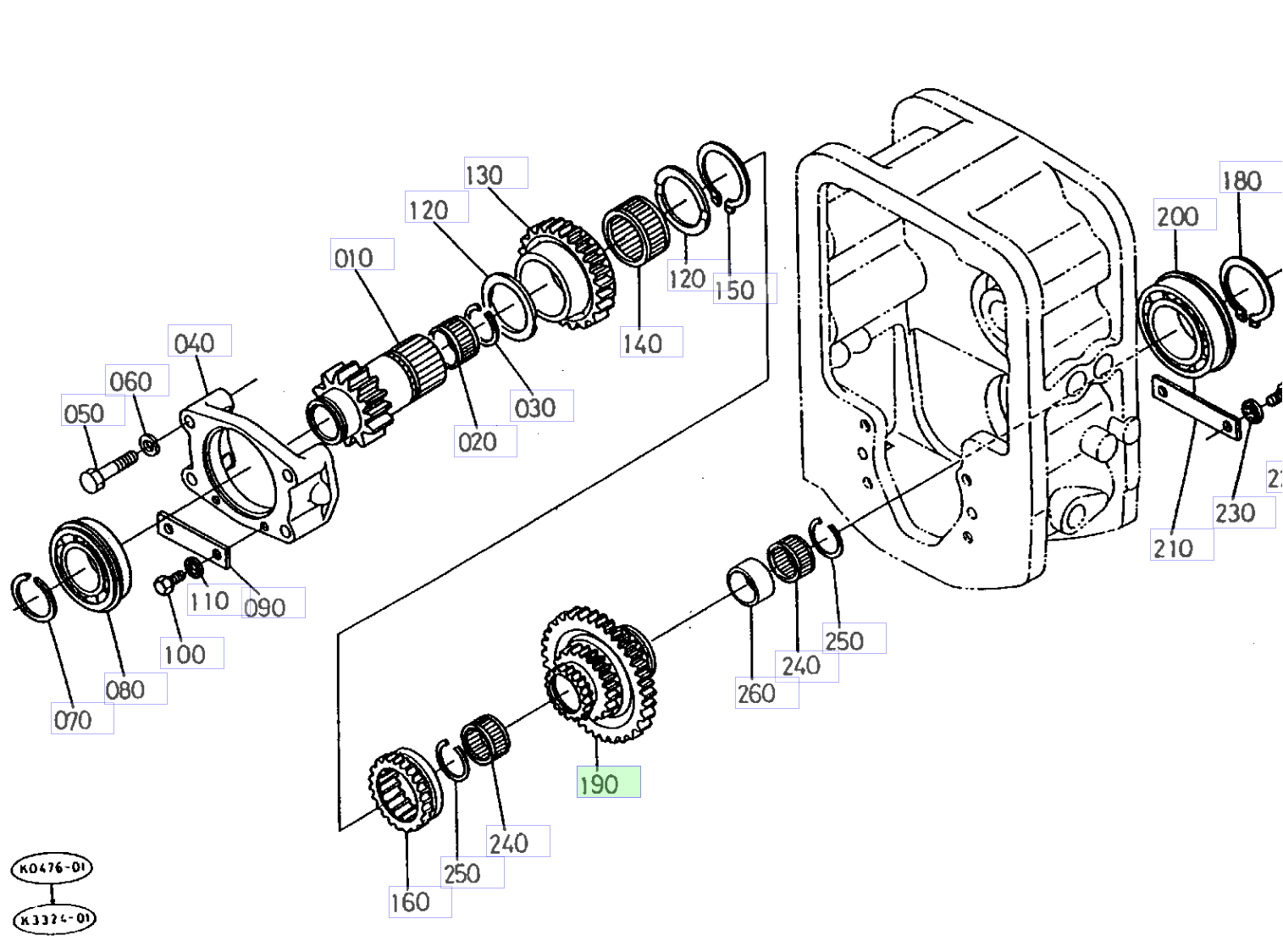 Roată dințată 16-30 dinți Kubota 36710-31160