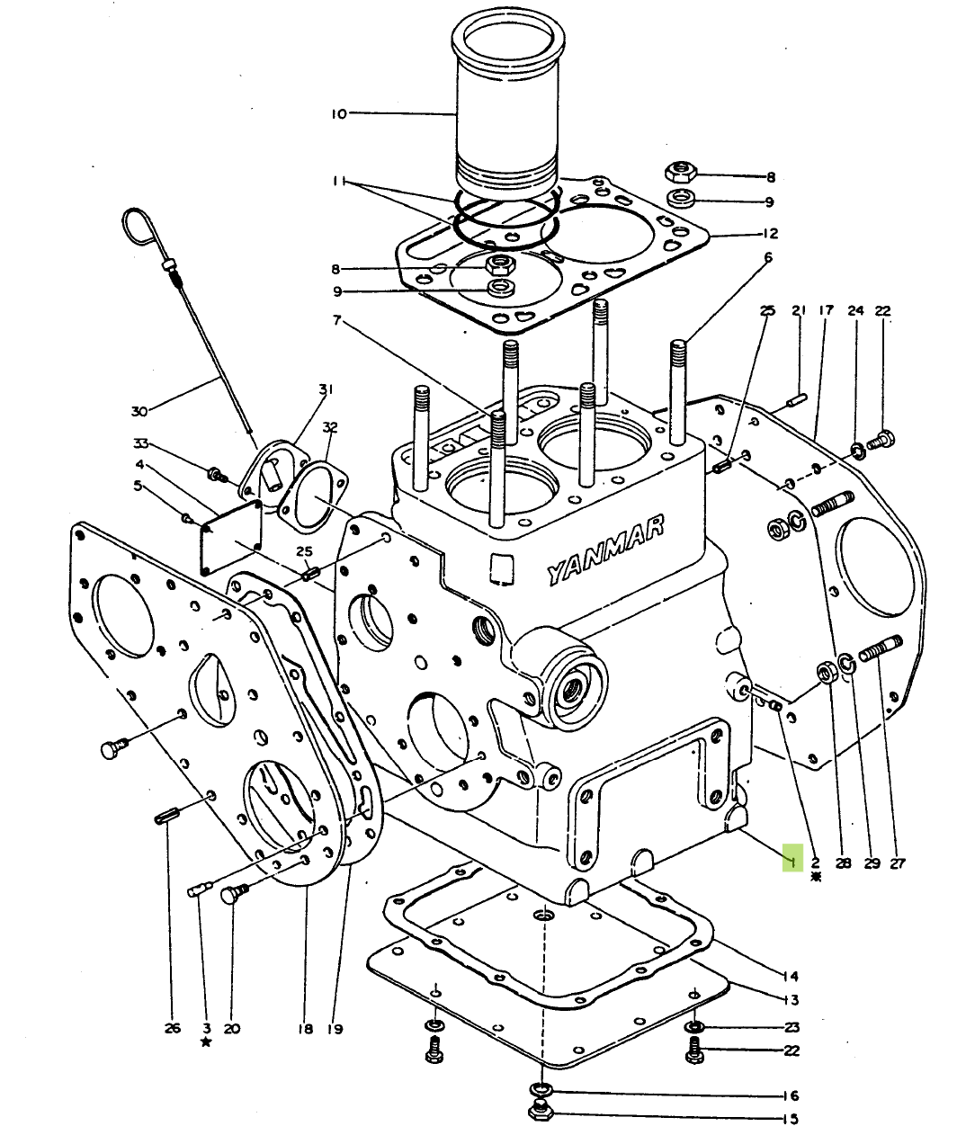 Bloc Motor Yanmar 724060-01560