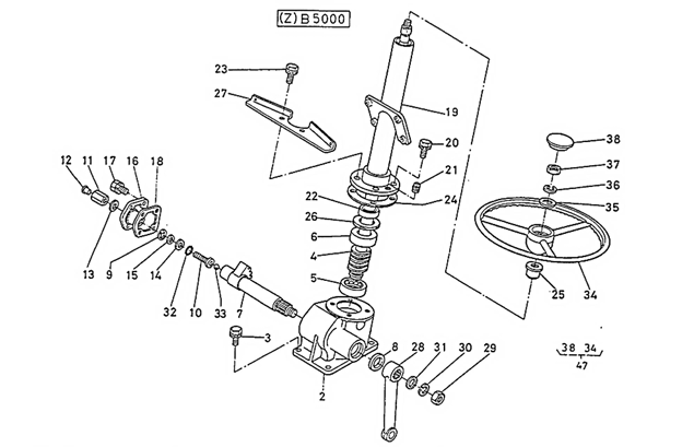 Ansamblu Direcție Manuală Kubota 66621-41100
