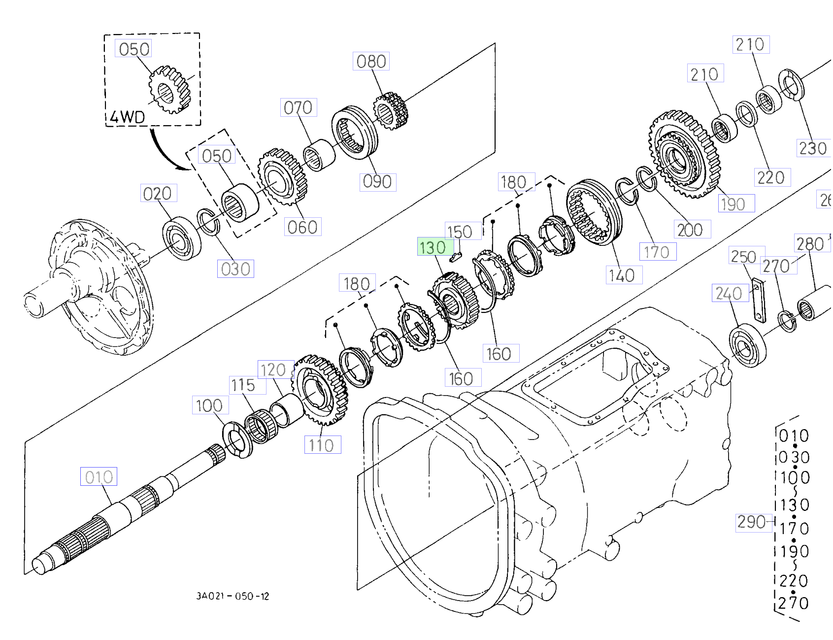 Butuc canelat Kubota 3A011-34220