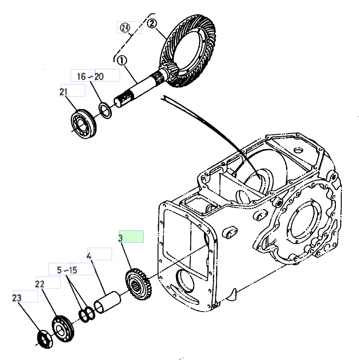 Pinion 32 dinți Kubota 36200-32430