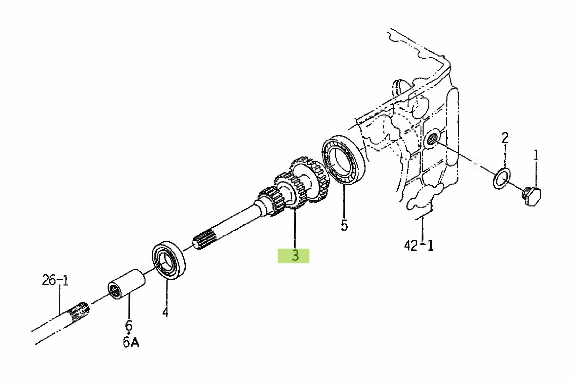 Ax-pinion 17-23-39 dinți Iseki 1678-243-001-00