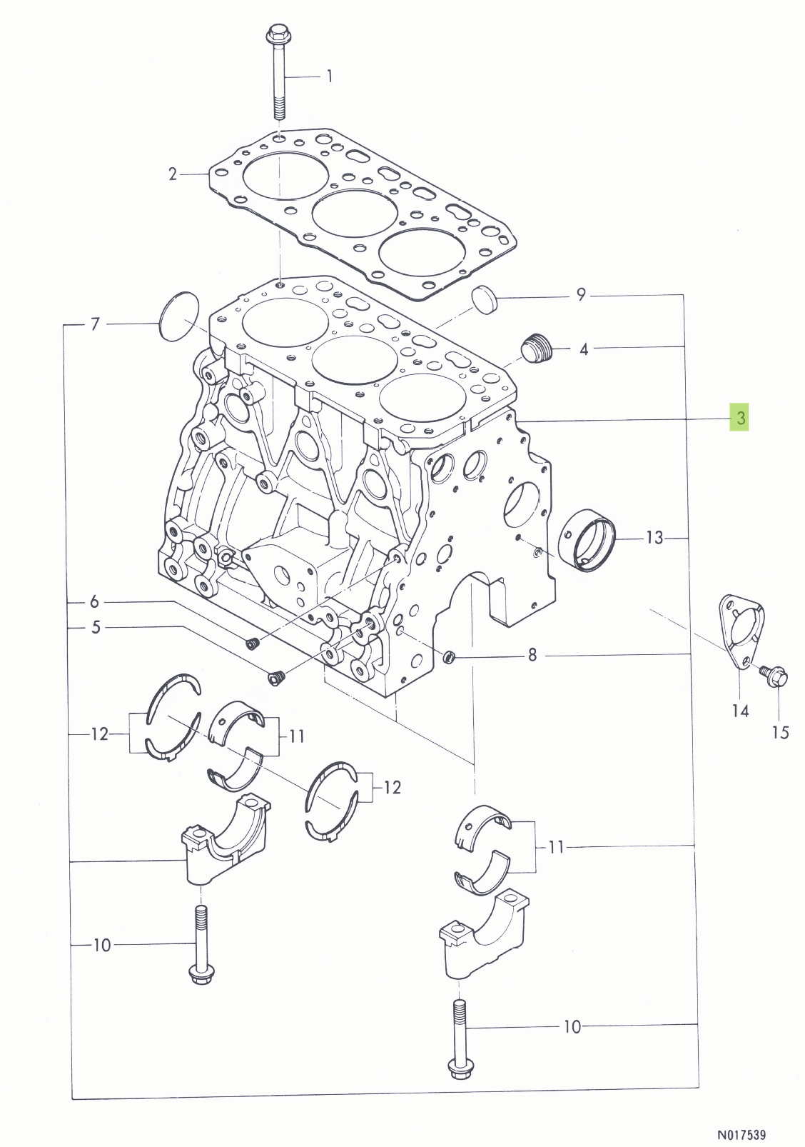 Bloc Motor Yanmar 729151-01560