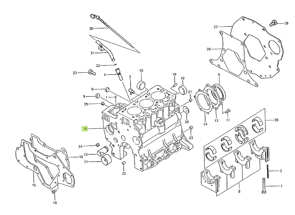Bloc Motor Iseki 5650-041-386-30