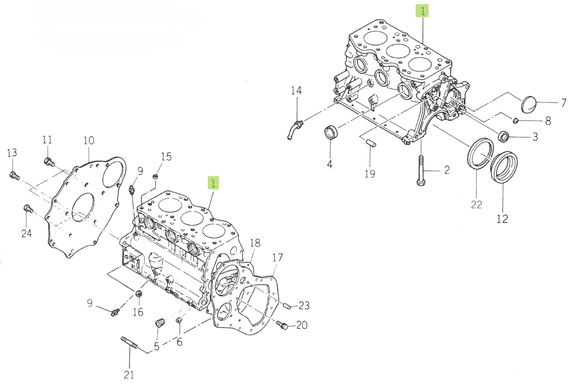 Bloc Motor Iseki 6211-210-010-00