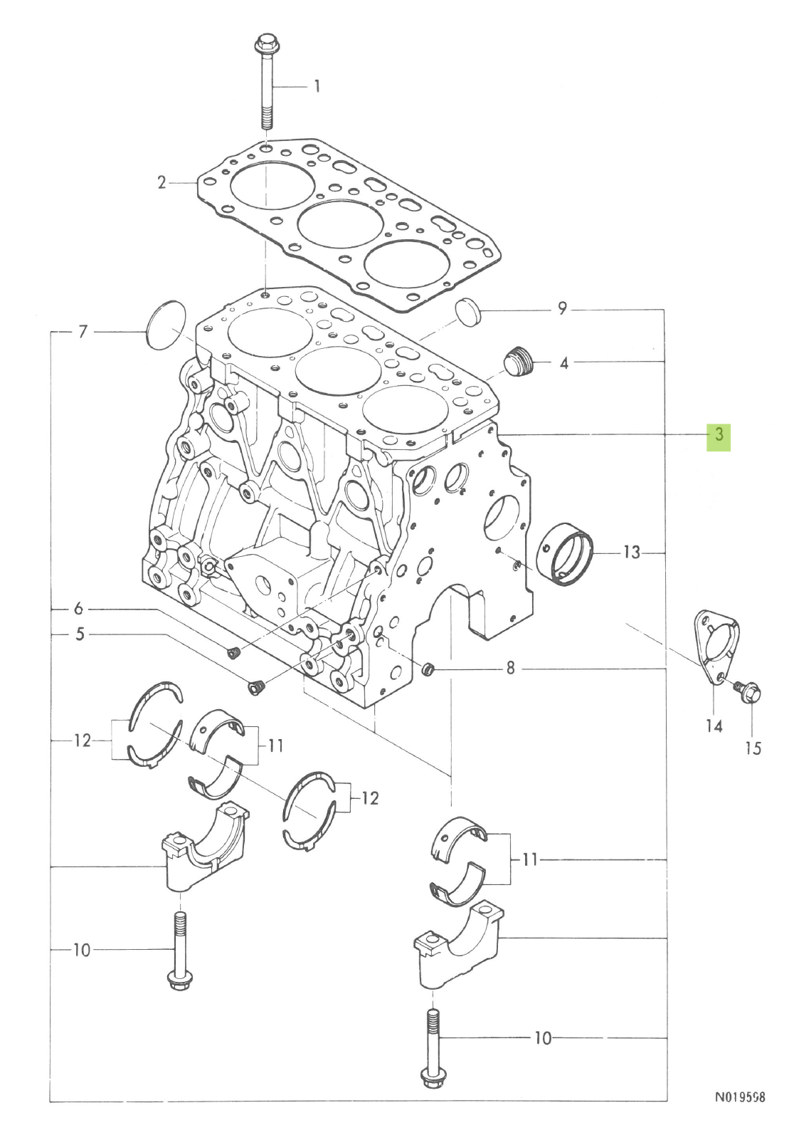 Bloc Motor Yanmar 729150-01560