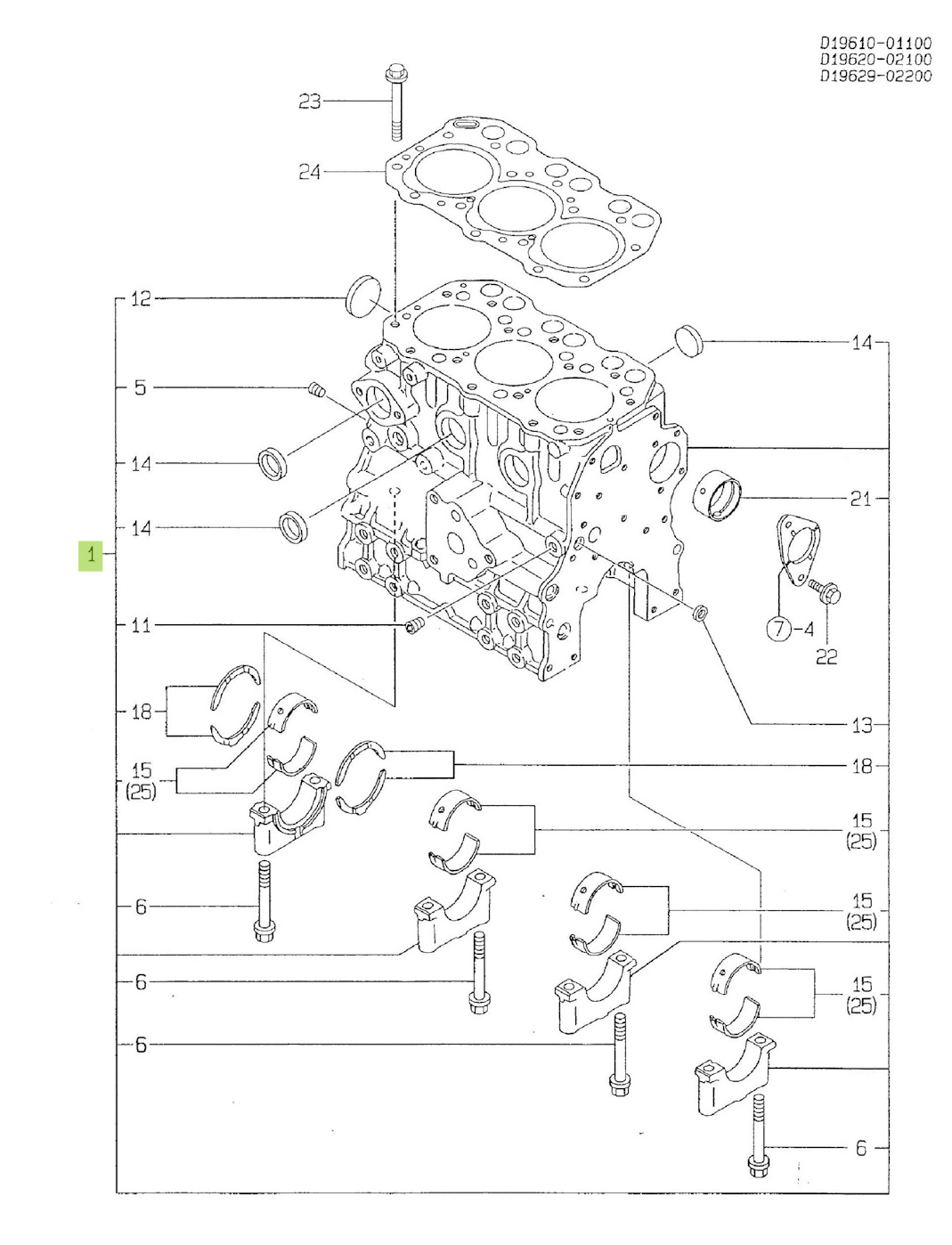 Bloc Motor Yanmar 719623-01560