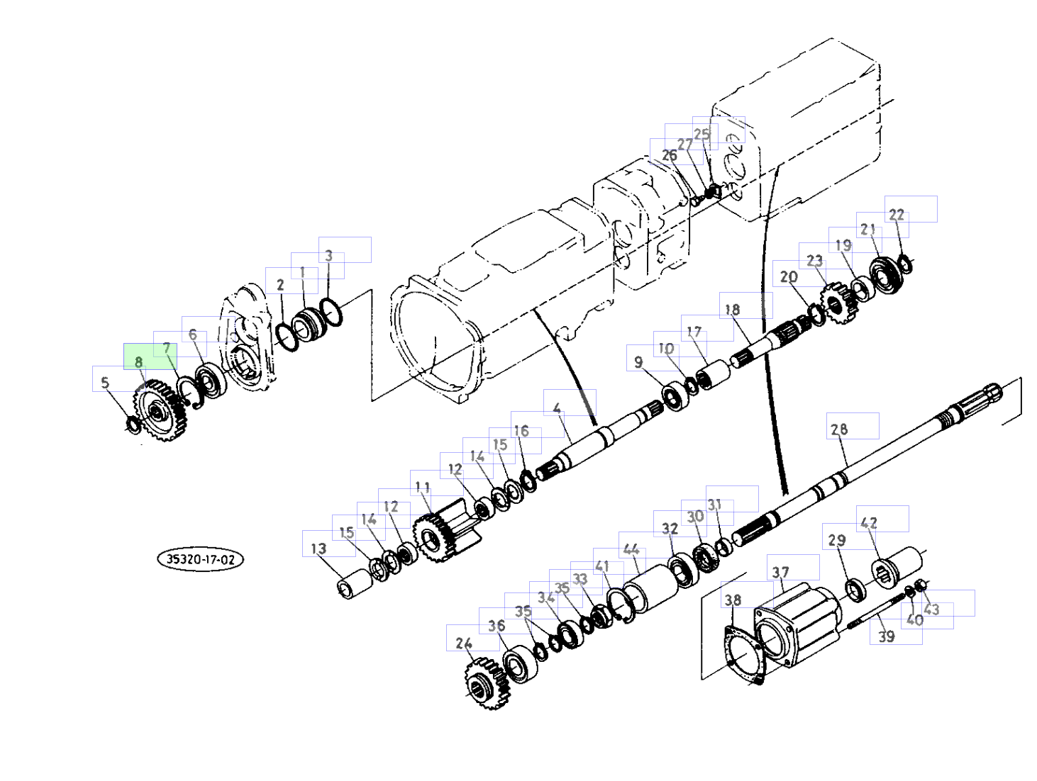 Roată dințată 39 dinți Kubota 35340-25340