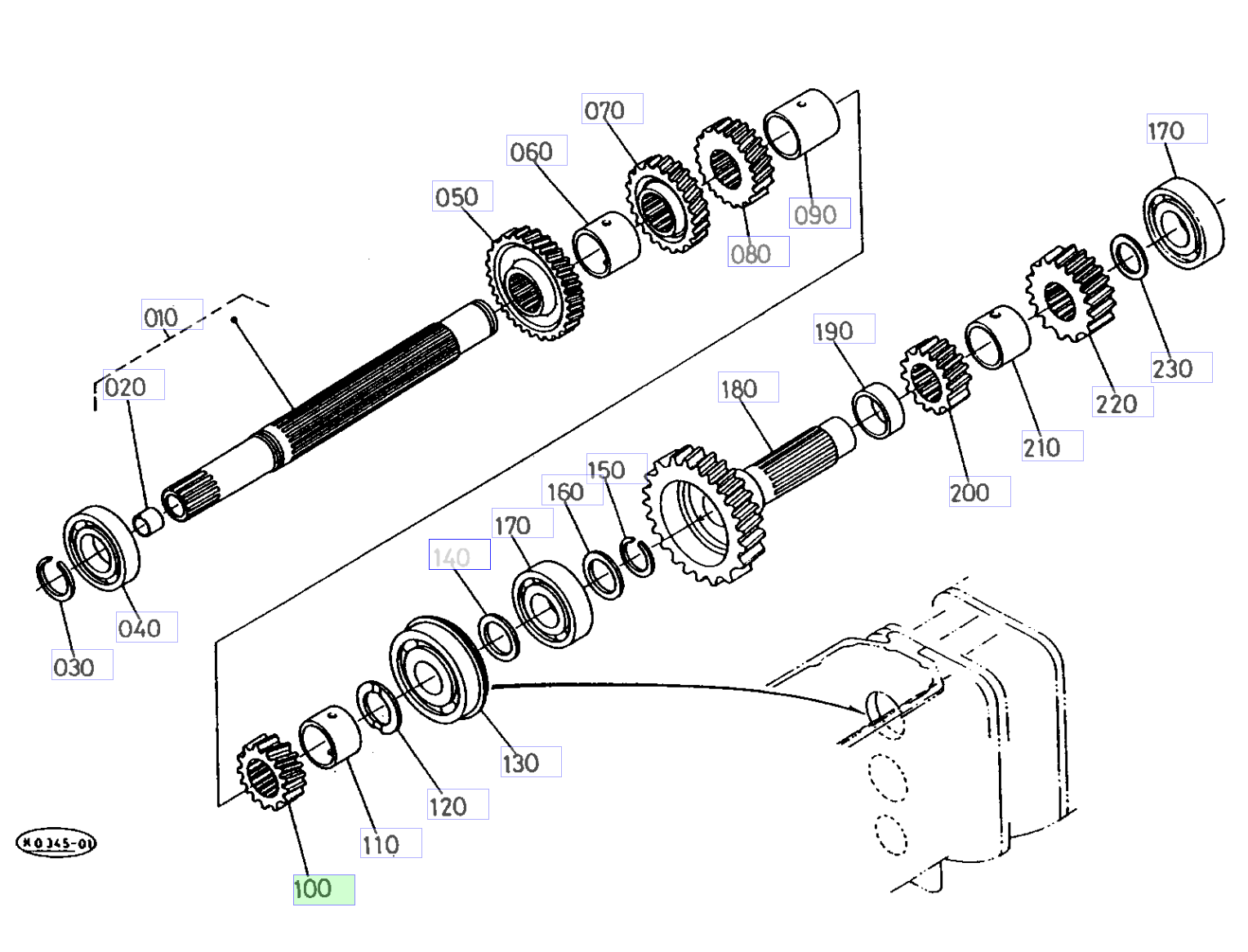Roată dințată 18 dinți Kubota 35880-28210