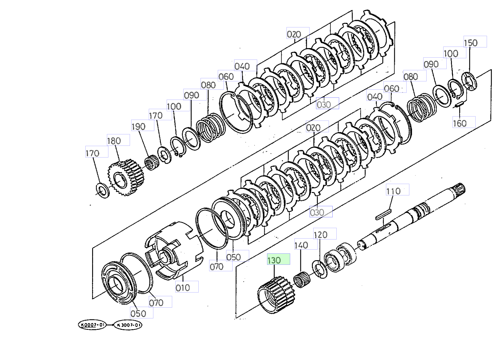 Roată dințată 20 dinți Kubota 36920-41220