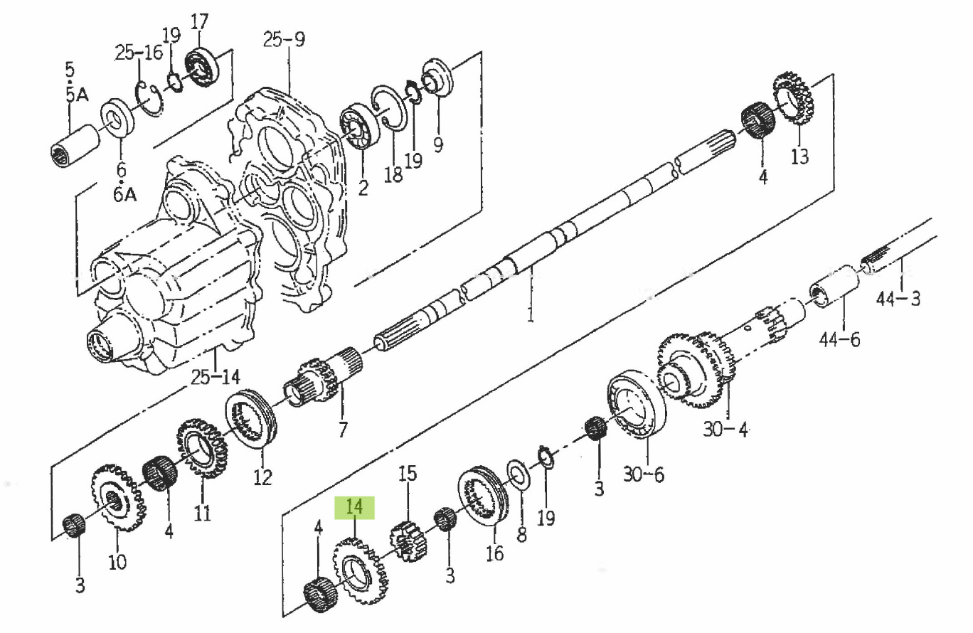 Pinion 30 dinți Iseki 617-205-005-00
