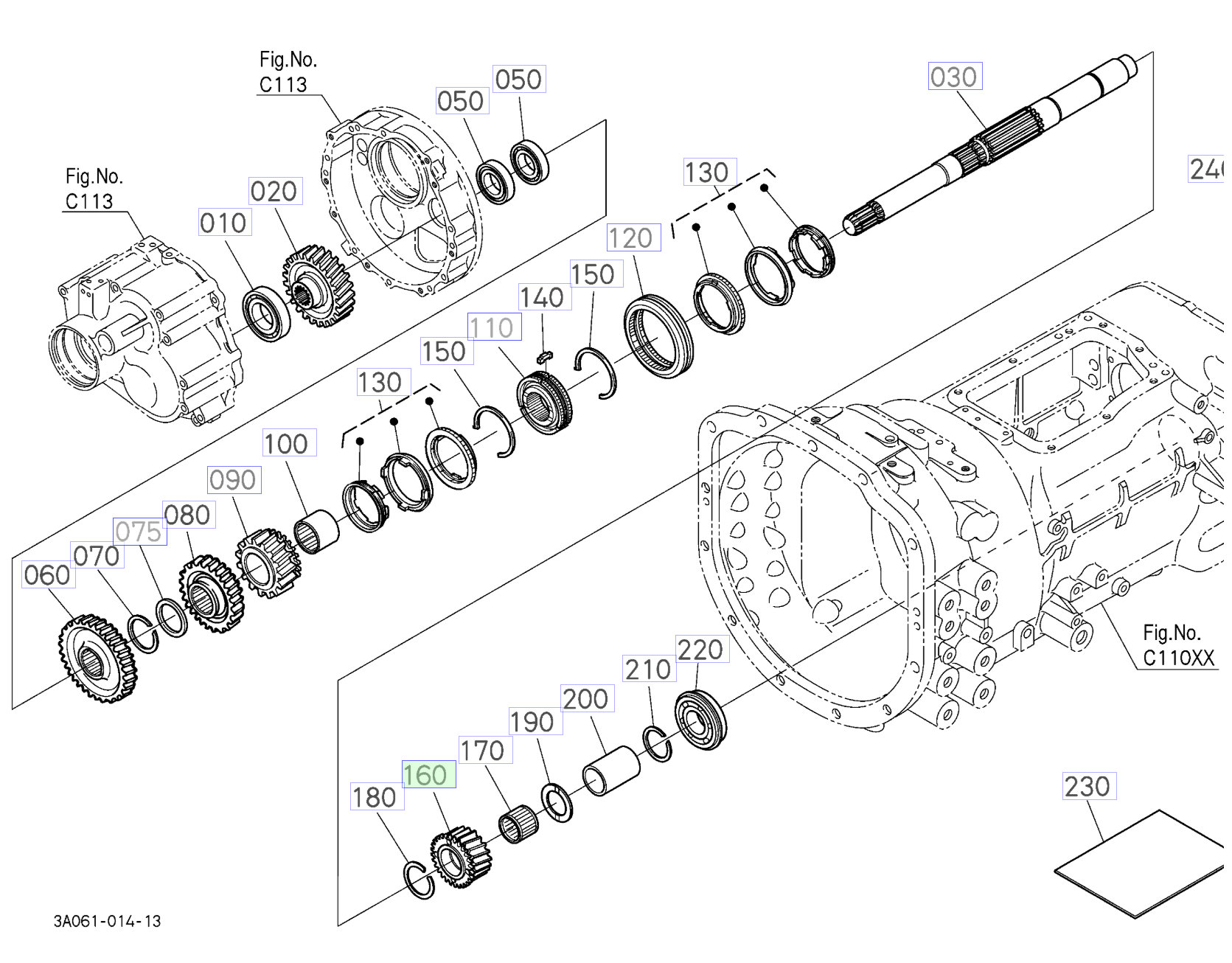 Roată dințată 19 dinți Kubota 3A251-28210