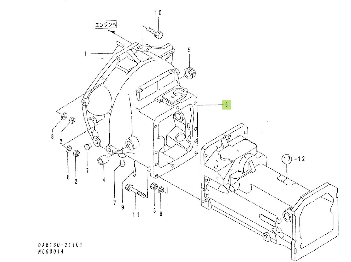 Carcasă ambreiaj Yanmar 1W3201-11230