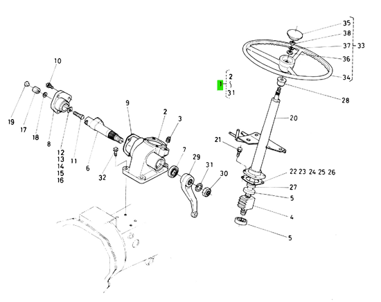 Ansamblu Direcție Manuală Kubota 67211-41100
