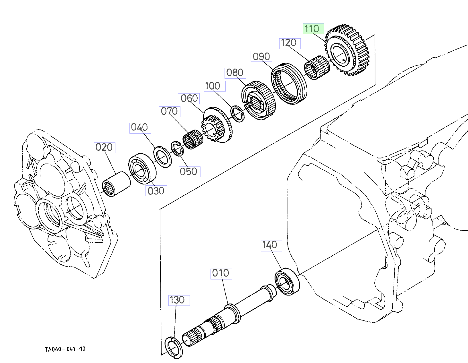 Roată dințată 33 dinți Kubota TA040-22620
