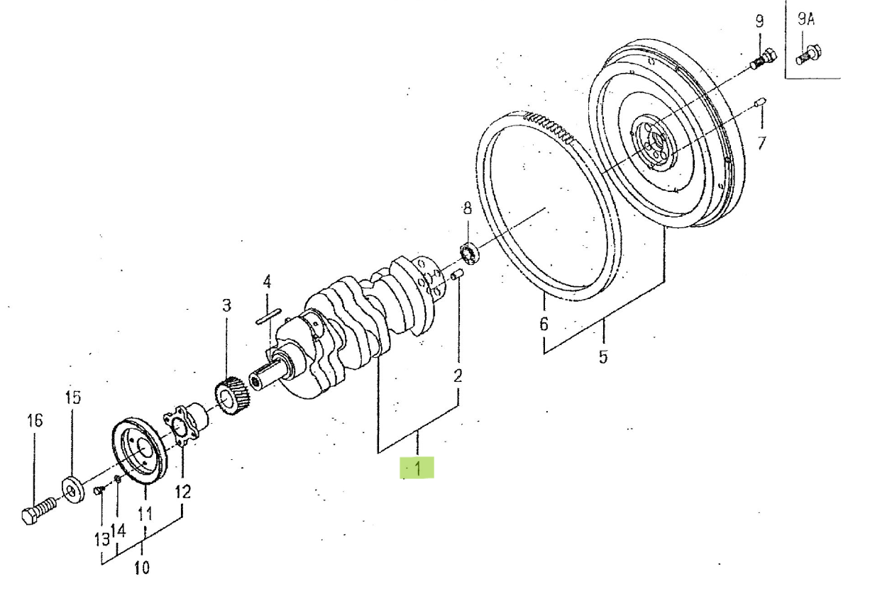 Arbore cotit Iseki 6212-310-009-00