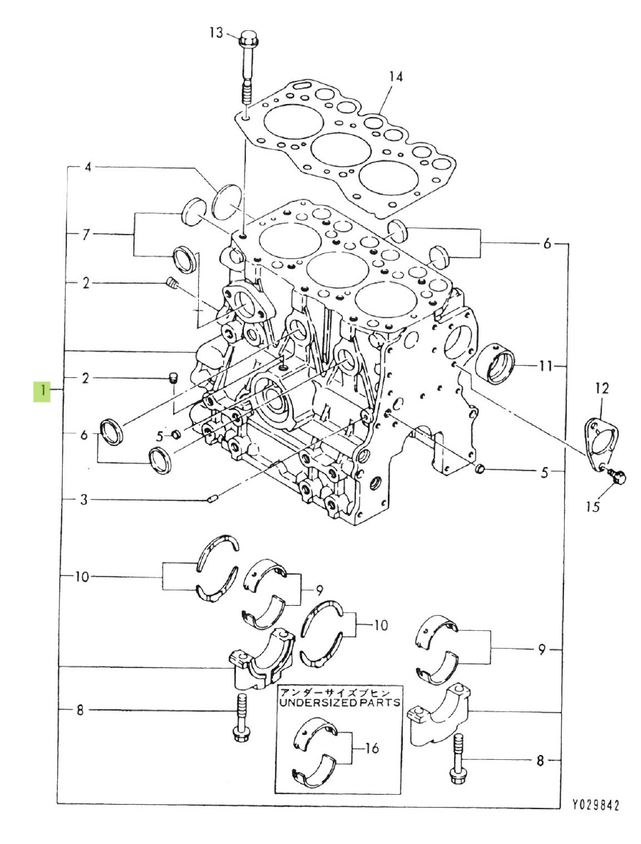 Bloc Motor Yanmar 719260-01560