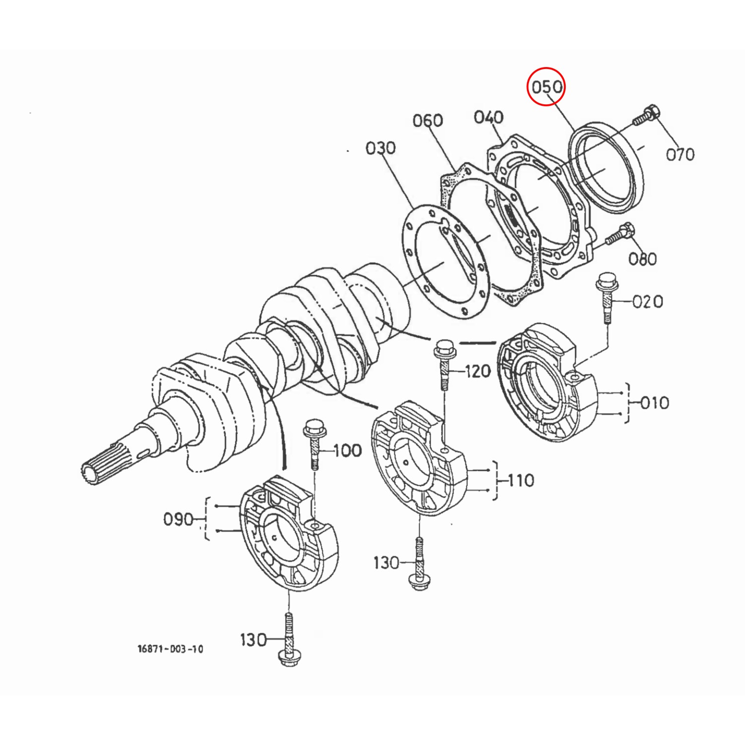 Kubota Simering ulei 09560-00007