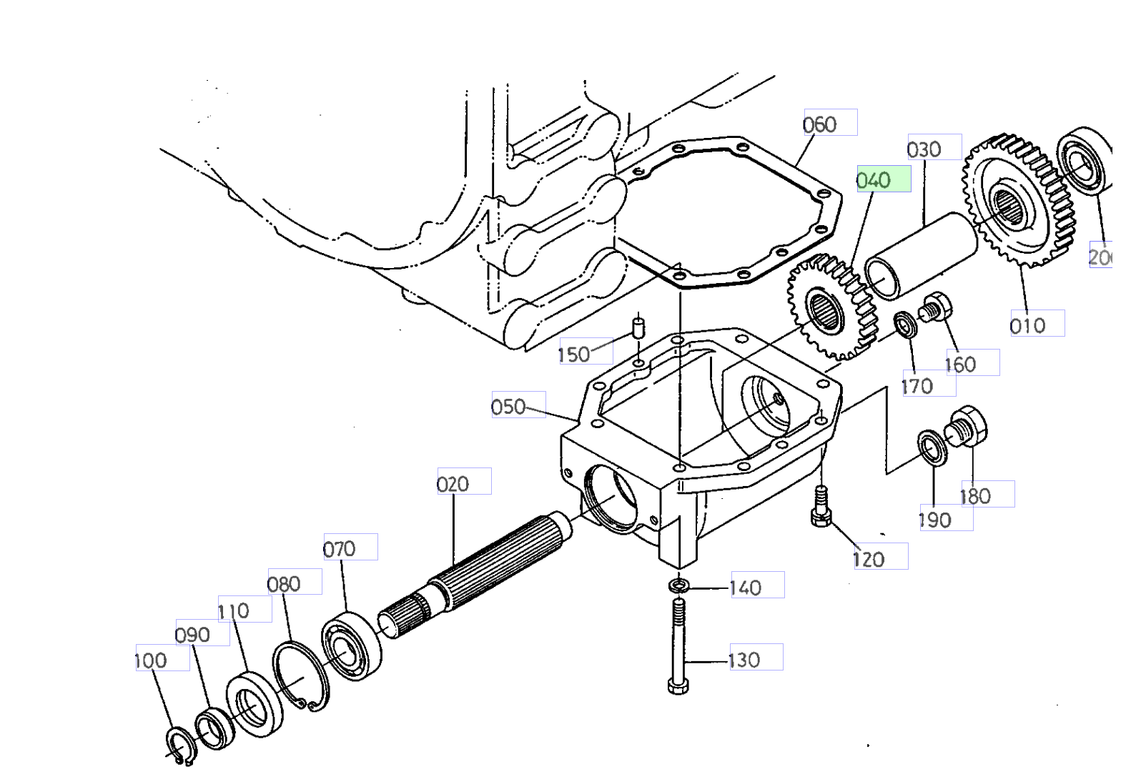 Roată dințată 26 dinți Kubota 36920-40040