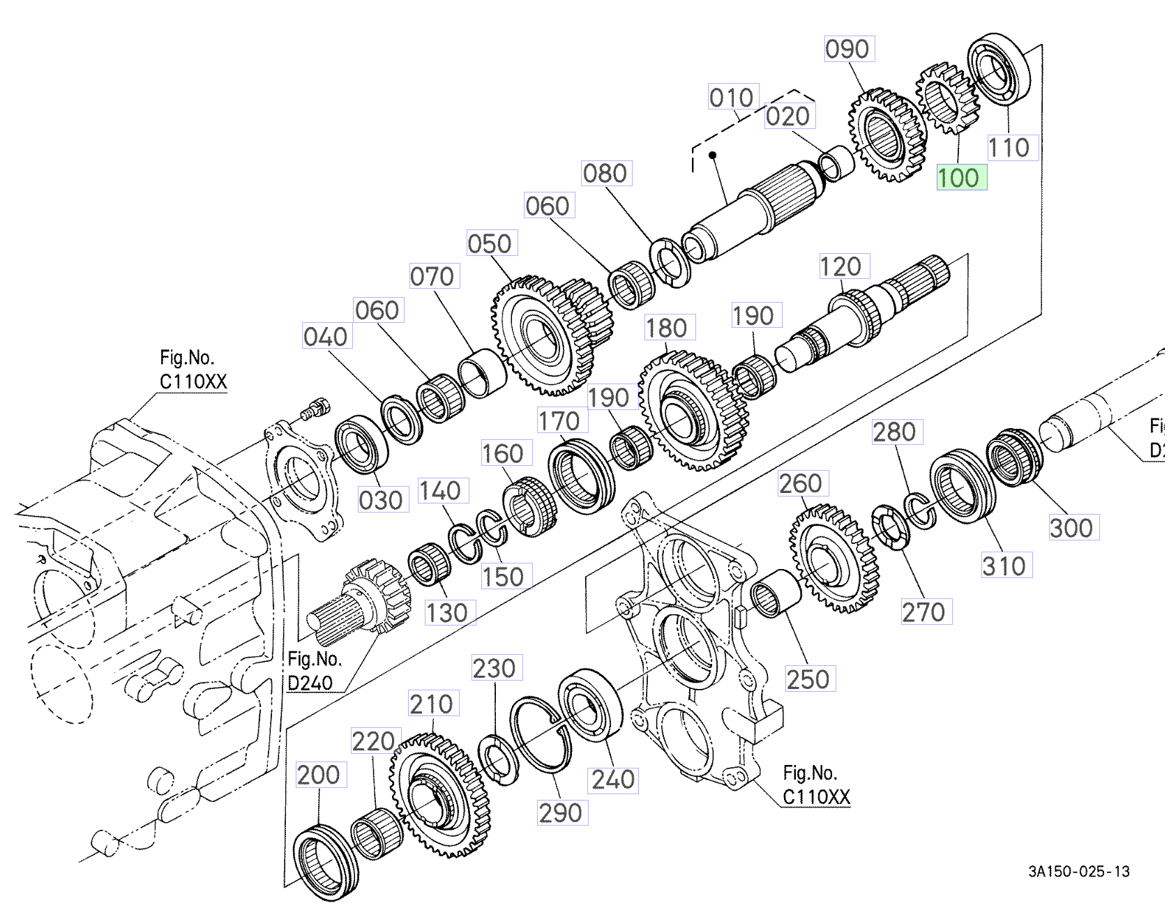 Roată dințată 19 dinți Kubota 3A152-31290