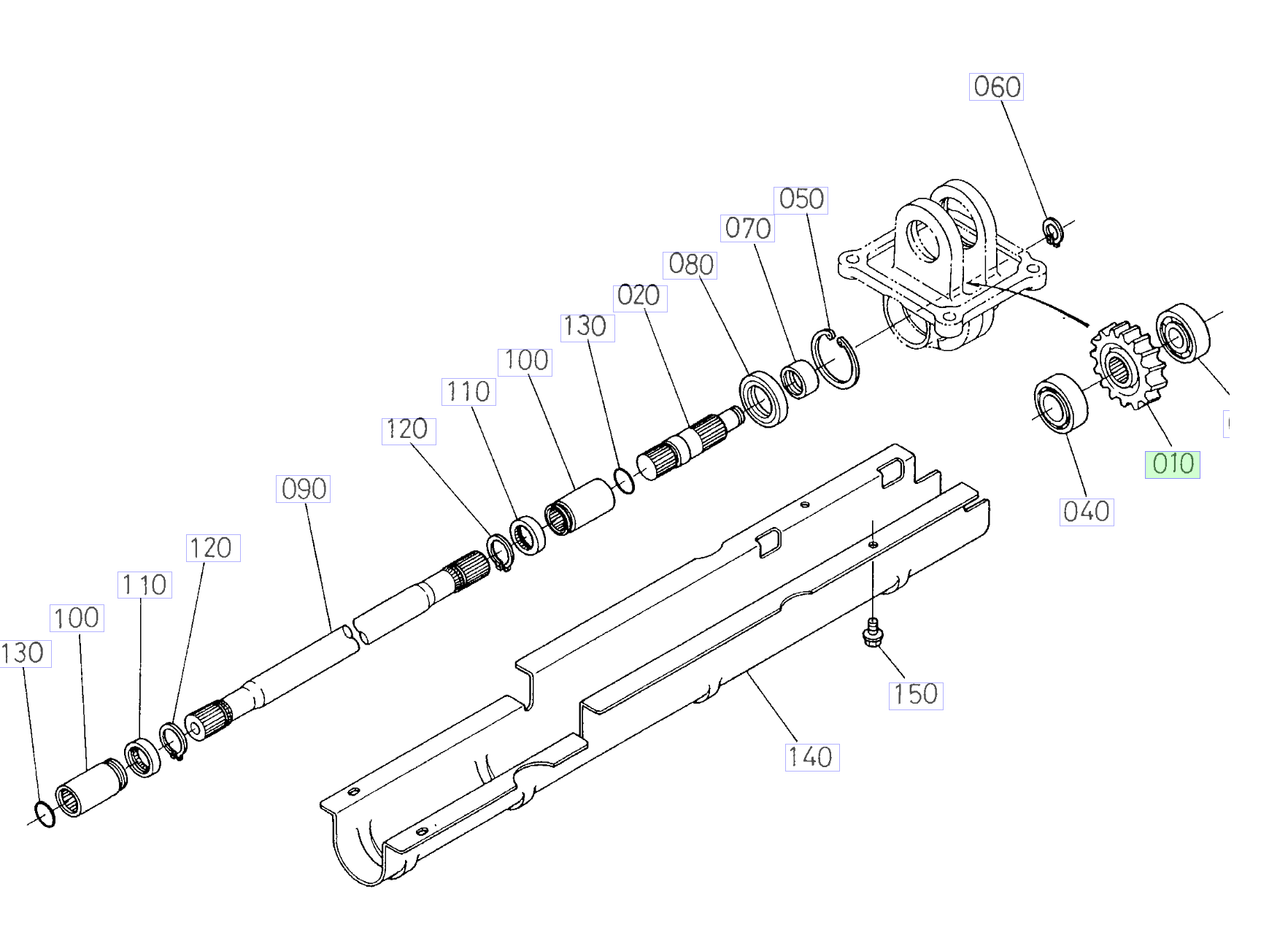 Roată dințată 18 dinți Kubota 32580-44250